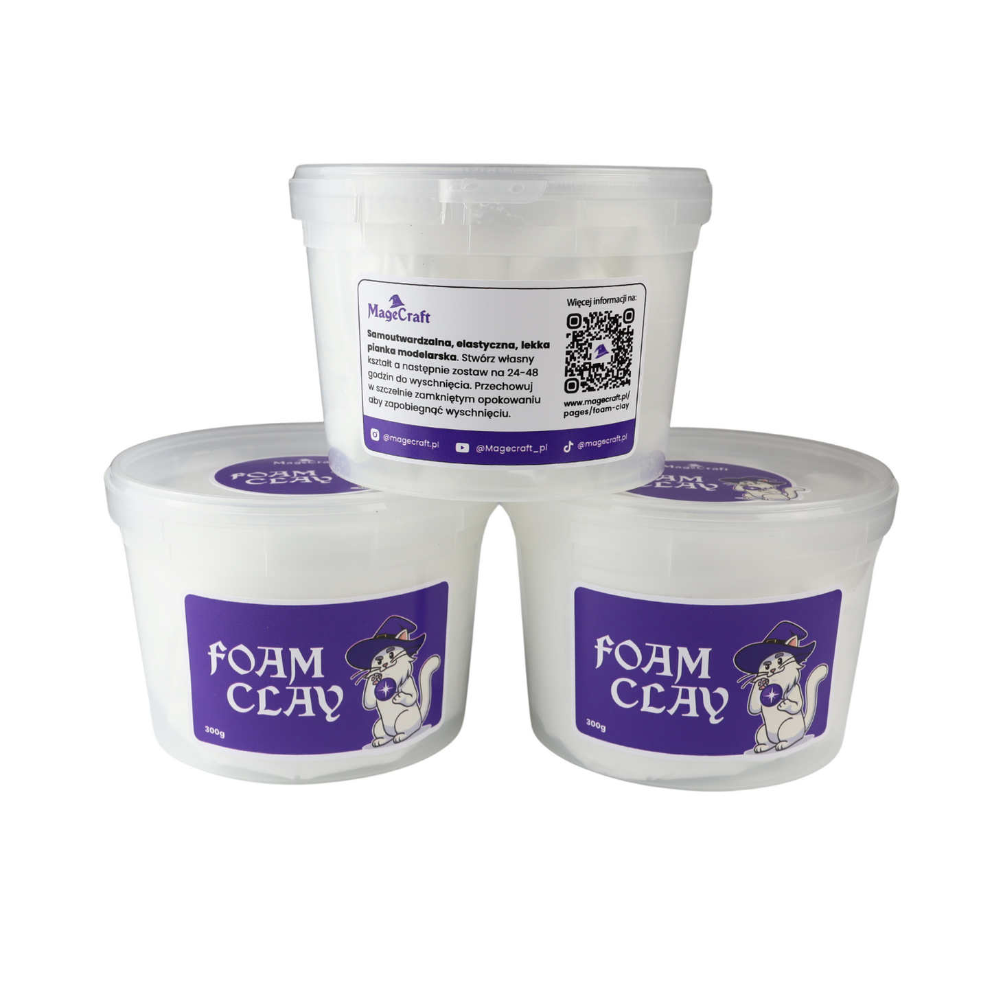 Foam Clay MageCraft - 300 g Biela