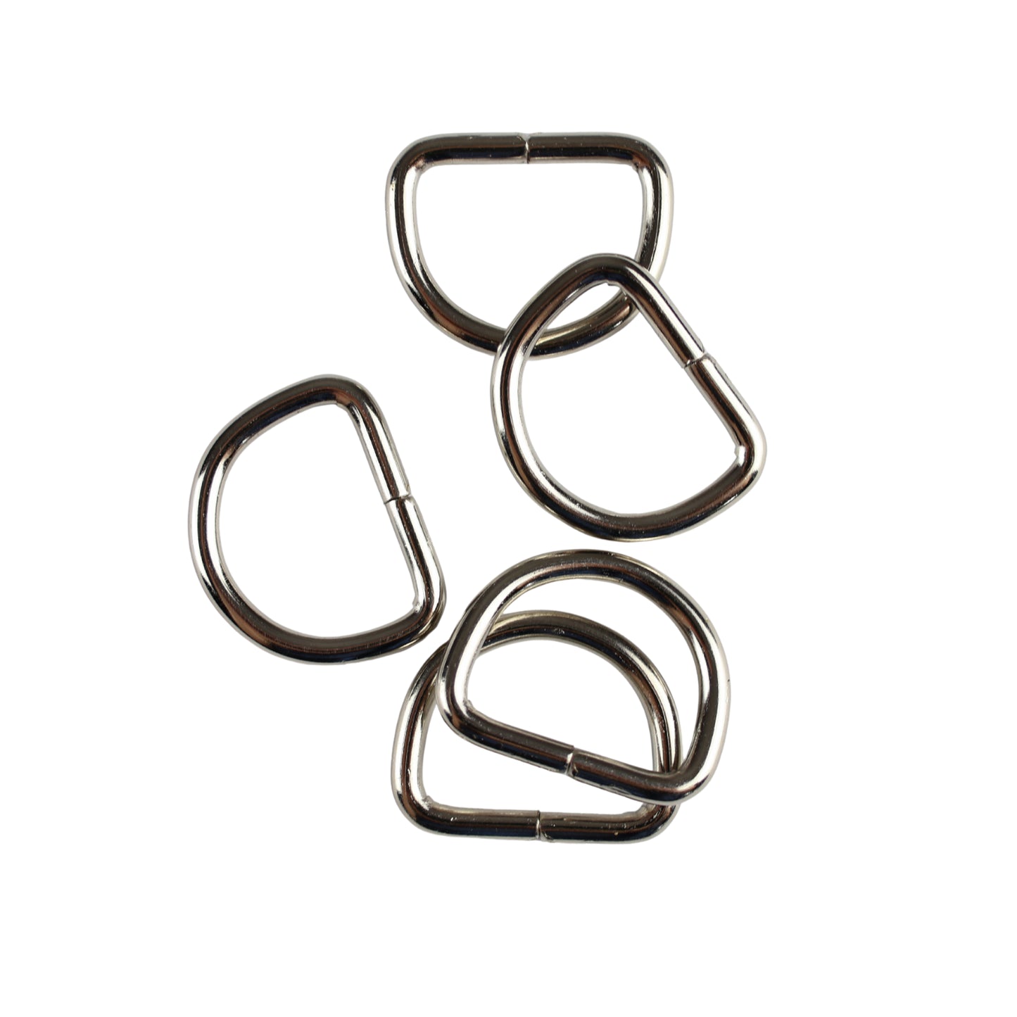 Kovové polkružie - 20/15/3 mm nikel 1 ks