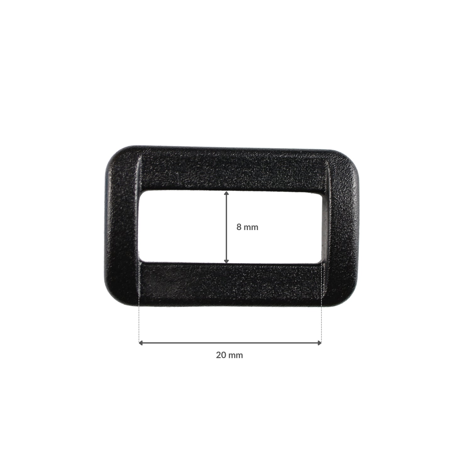 Plastiková pracka - 20/8 mm čierna 1 ks