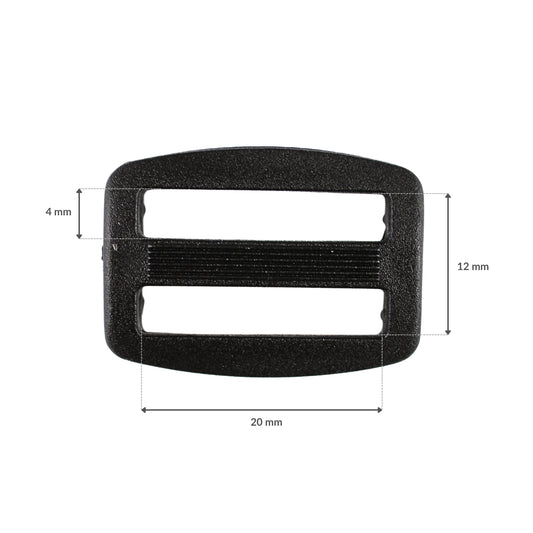 Plastikový regulátor - 20/12 mm čierny 1 ks