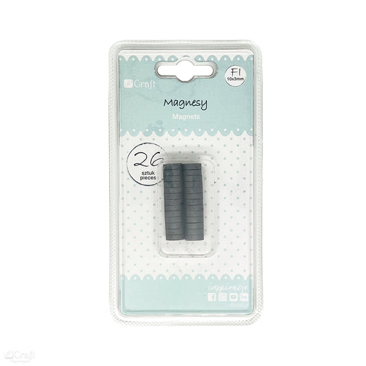 Magnety DpCraft - Priemer 10 mm x 3 mm, 26 ks