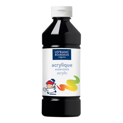 Akrylová farba Lefranc Bourgeois - Čierna 500 ml