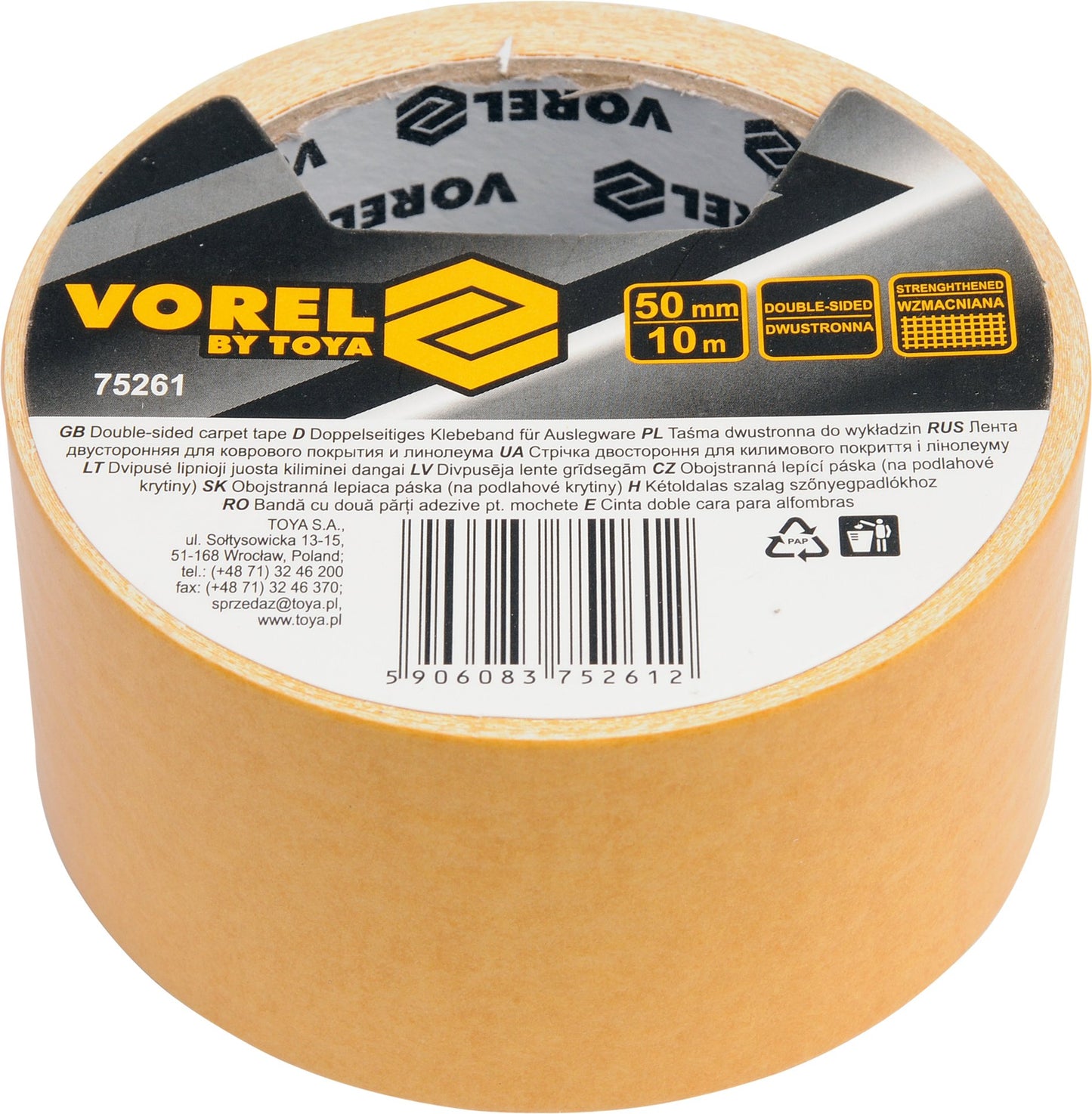Obojstranná lepiaca páska Vorel - 50 mm x 10 m