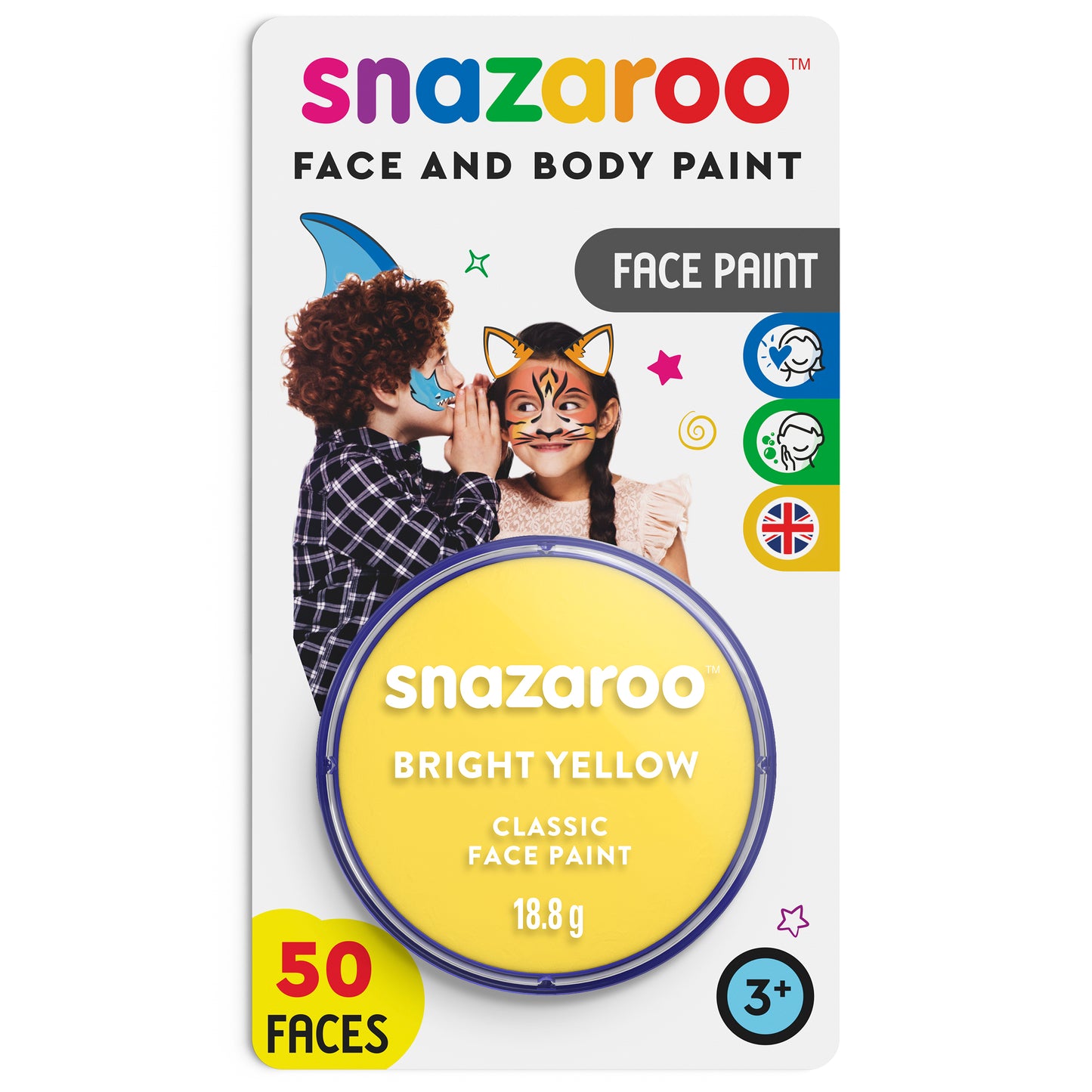 Farba na tvár a telo Snazaroo - Svetložltá 18 ml