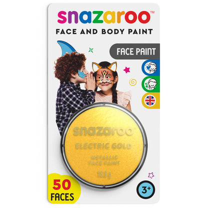 Farba na tvár a telo Snazaroo Metalická - Zlatá 18 ml