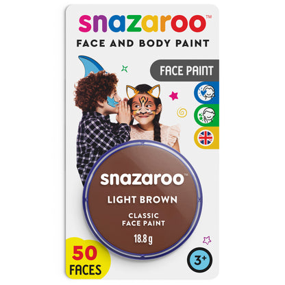 Farba na tvár a telo Snazaroo - Svetlohnedá 18 ml