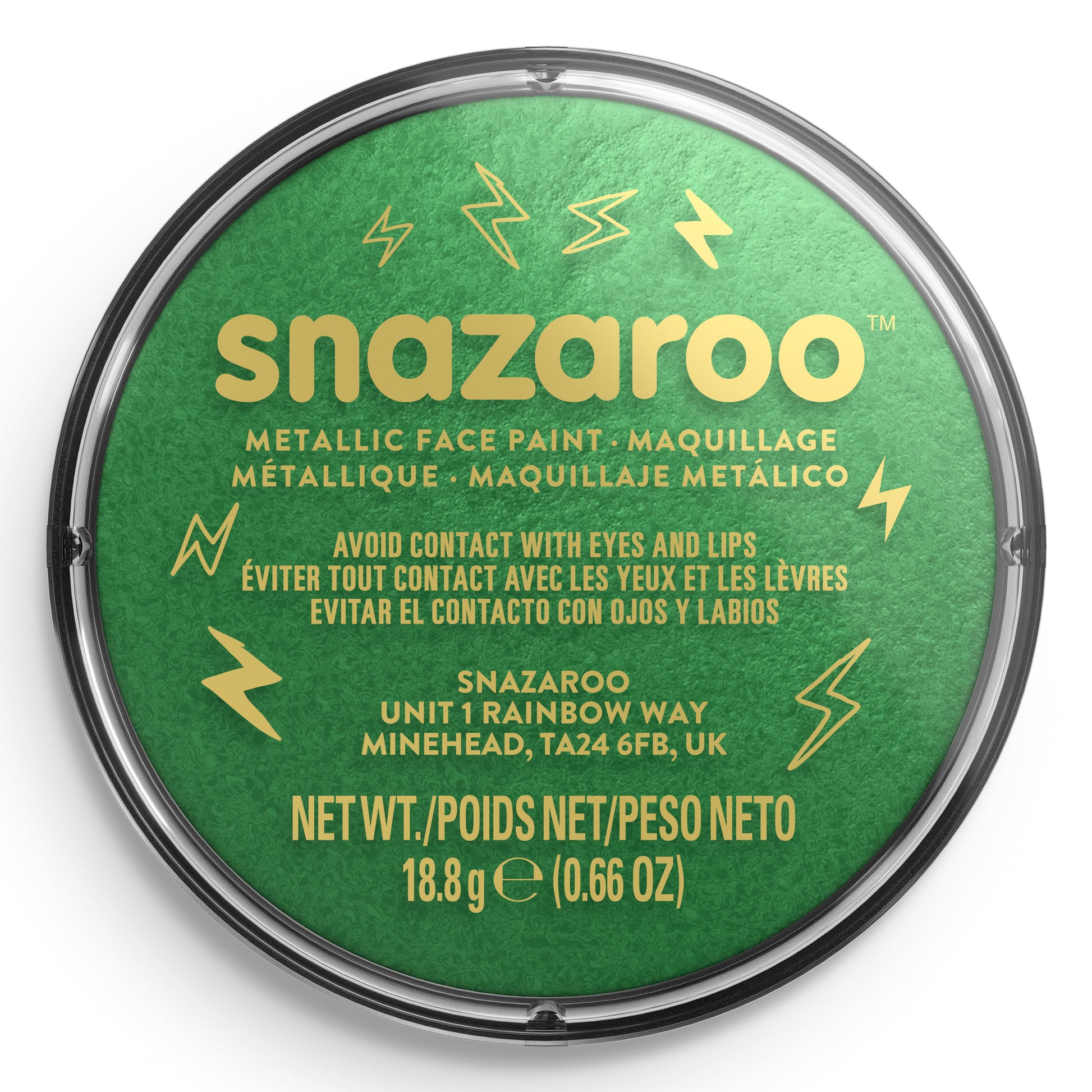 Farba na tvár a telo Snazaroo metalická - Zelená 18 ml
