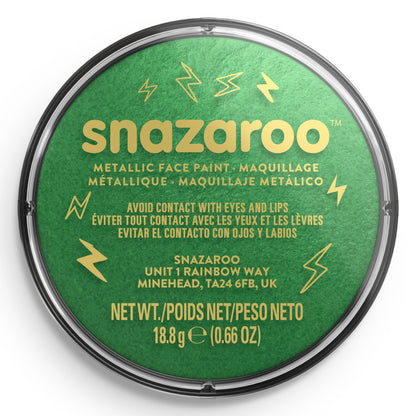 Farba na tvár a telo Snazaroo metalická - Zelená 18 ml