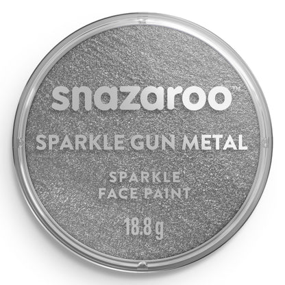 Lesklá farba na tvár a telo Snazaroo - Metalický antracit 18 ml