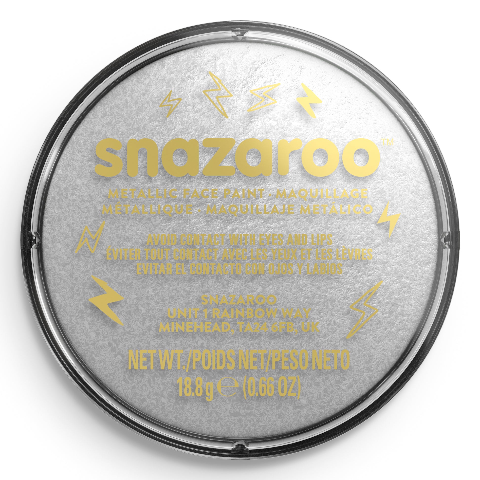 Farba na telo a tvár Snazaroo Metalická - Strieborná 18 ml