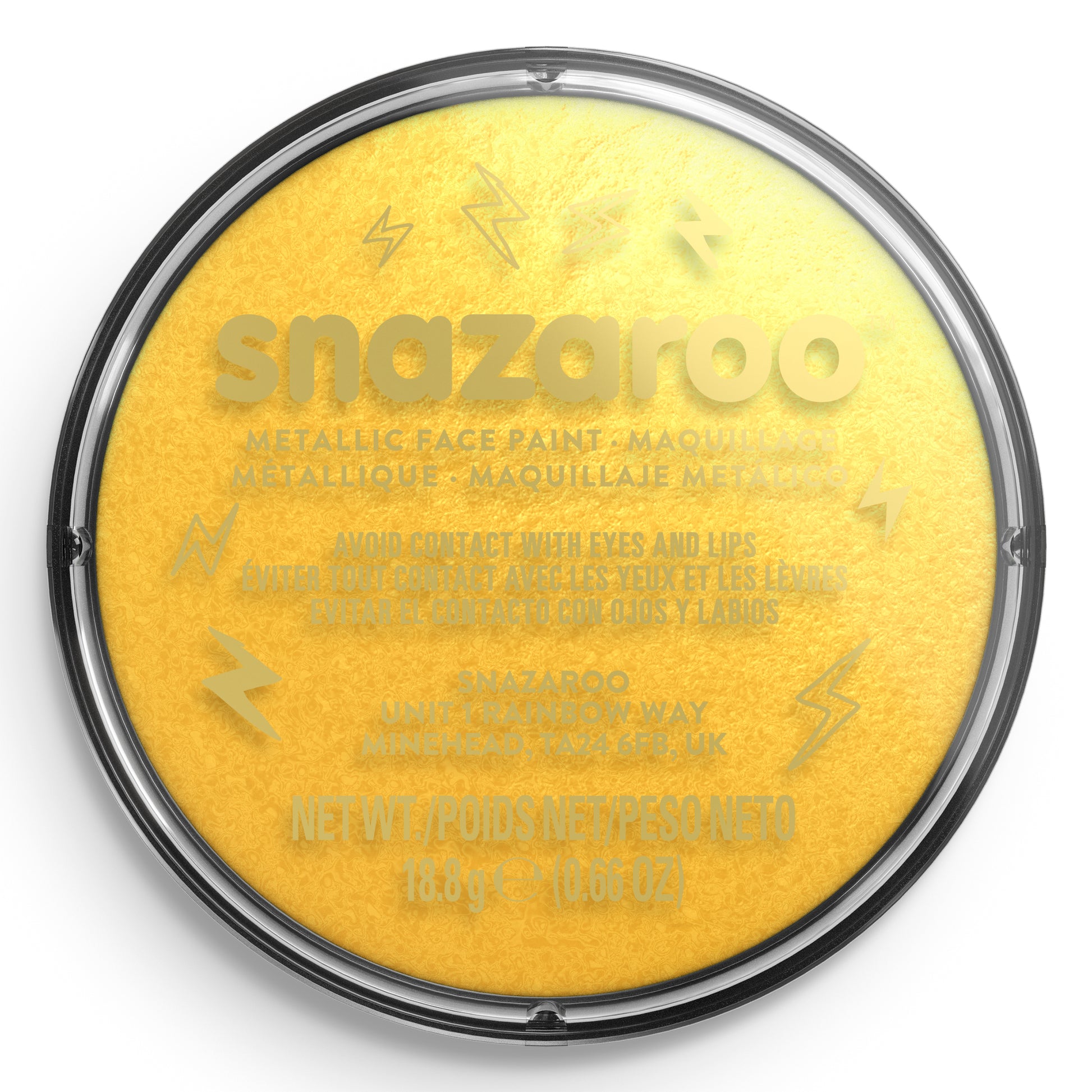 Farba na tvár a telo Snazaroo Metalická - Zlatá 18 ml