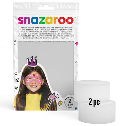 Špongie na maľovanie na tvár Snazaroo - okrúhle 2 ks