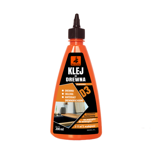 Lepidlo na drevo Dragon - 200 ml (disperzné)