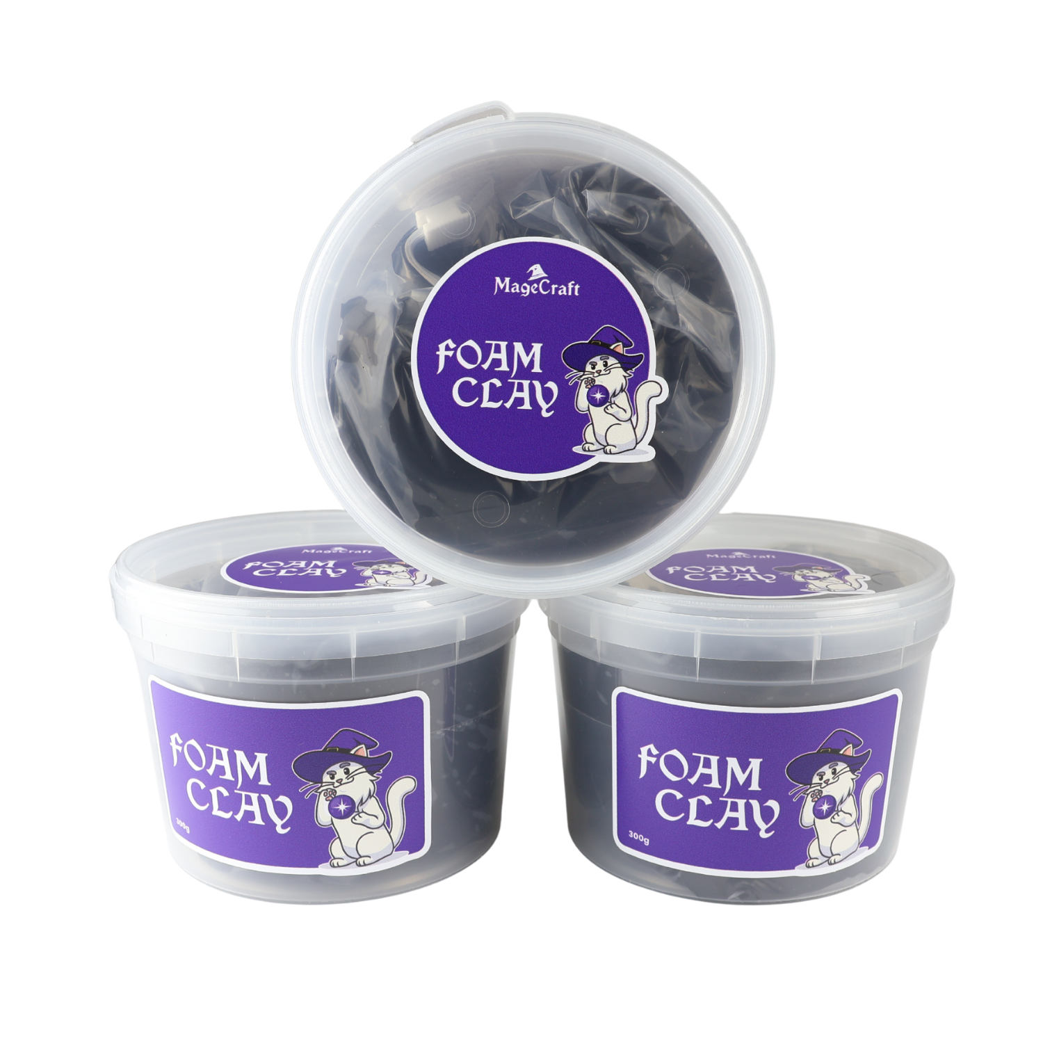Foam Clay MageCraft - 300 g čierna