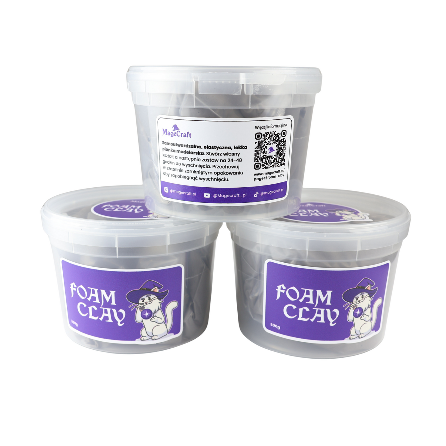 Foam Clay MageCraft - 300 g Sivá