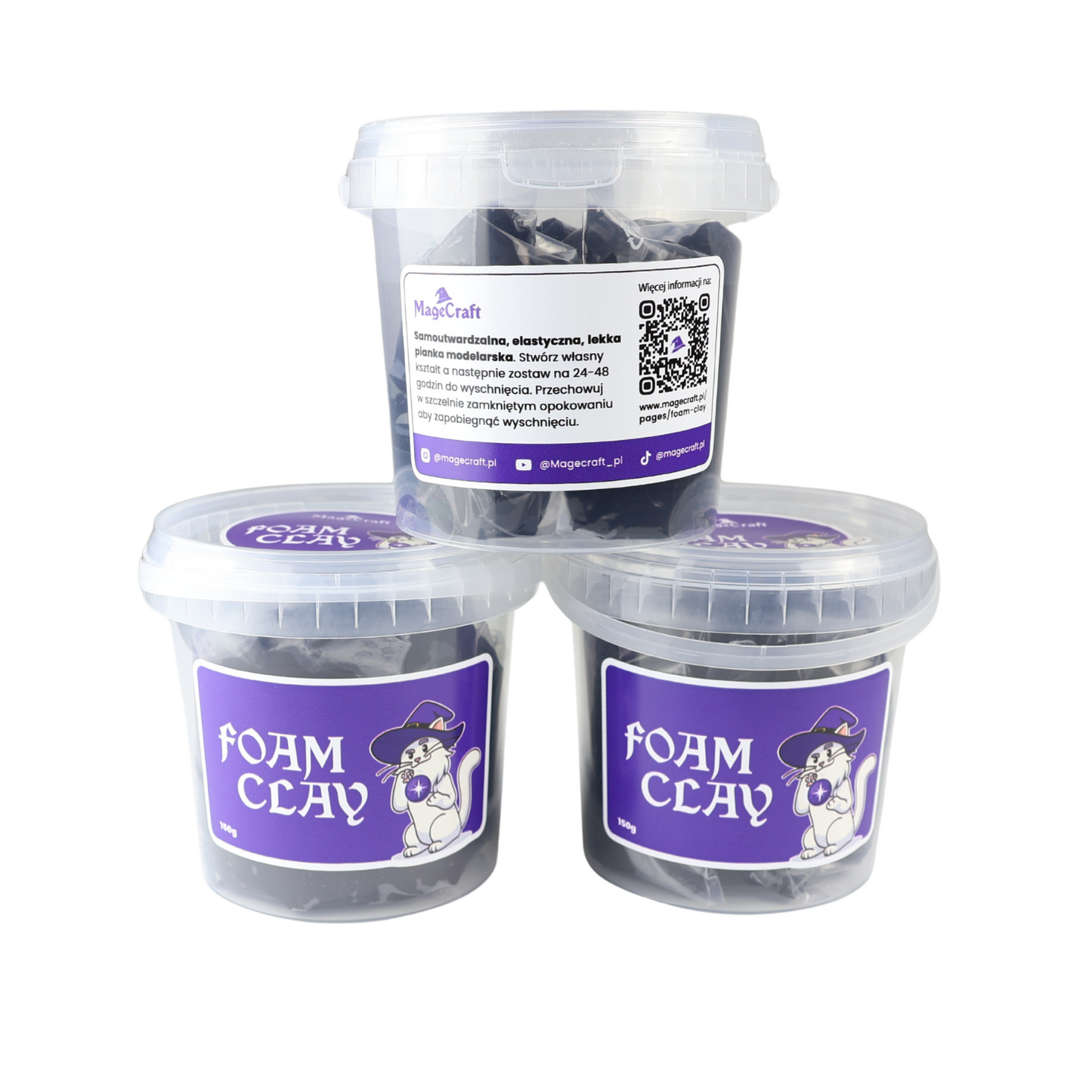 Foam Clay MageCraft - 150 g Čierna