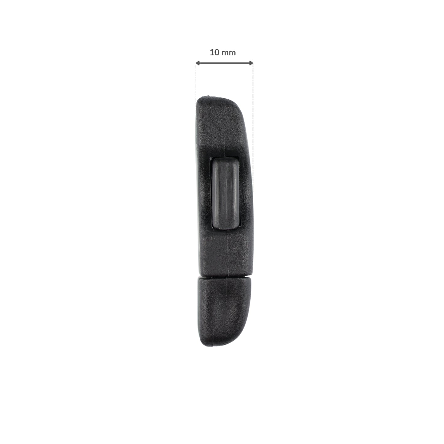Plastiková pracka - 20x46 mm čierna 1 ks