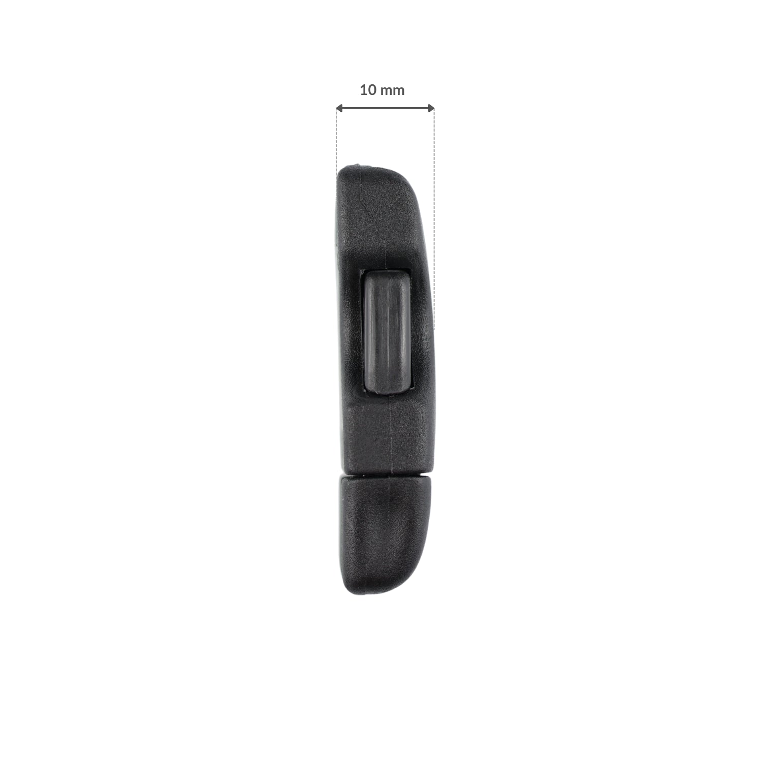 Plastiková pracka - 20x46 mm čierna 1 ks