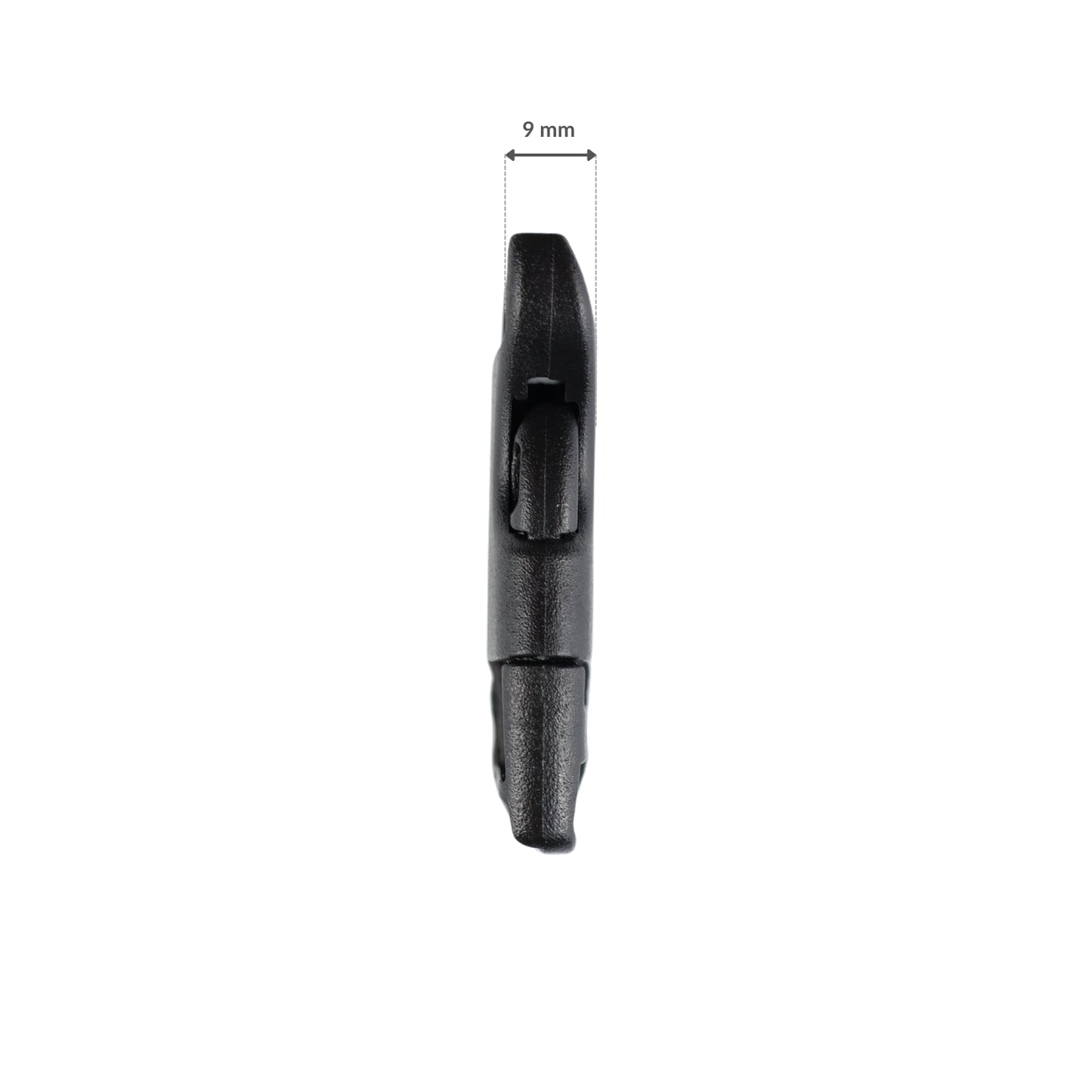 Plastiková pracka - 20x51 mm čierna 1 ks