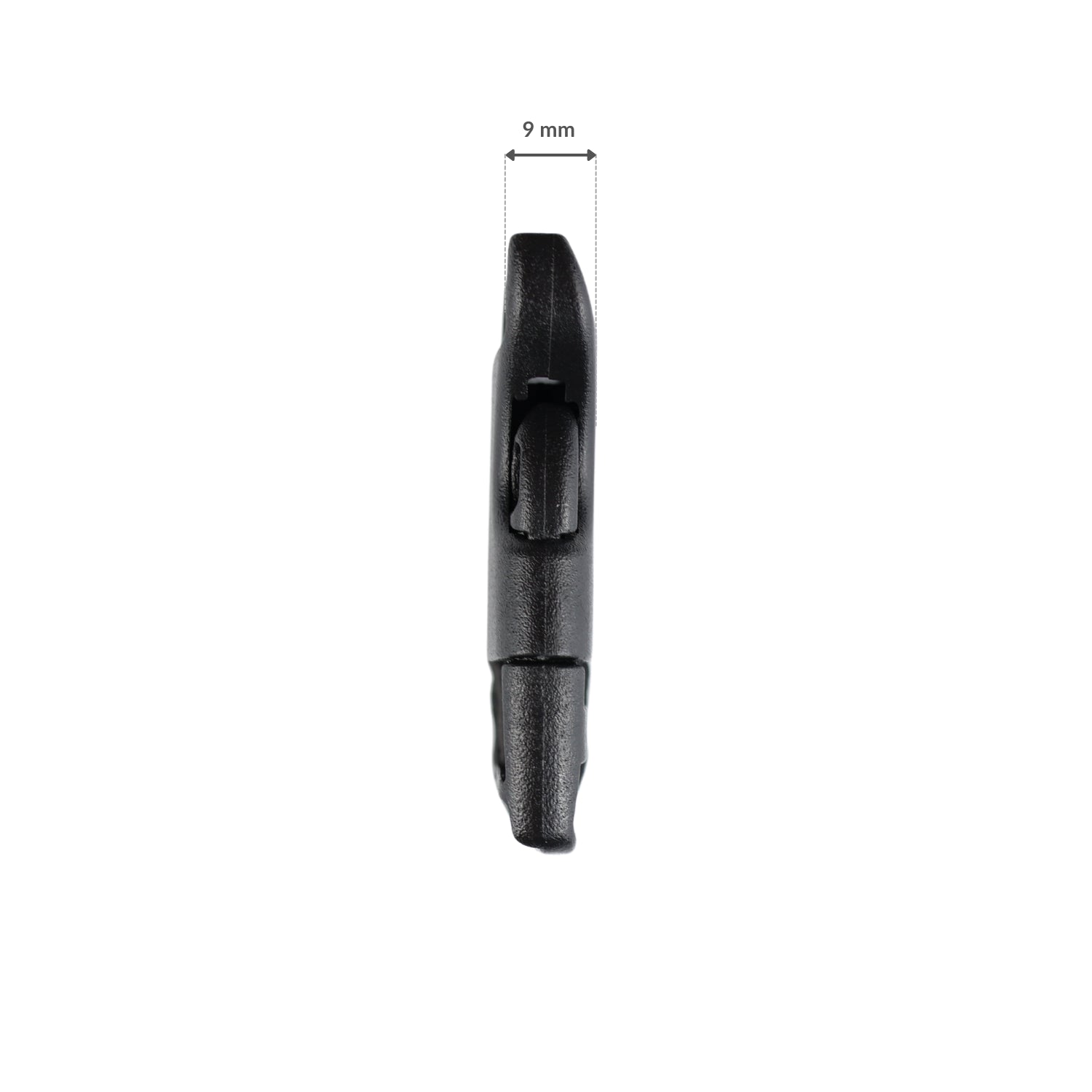 Plastiková pracka - 20x51 mm čierna 1 ks