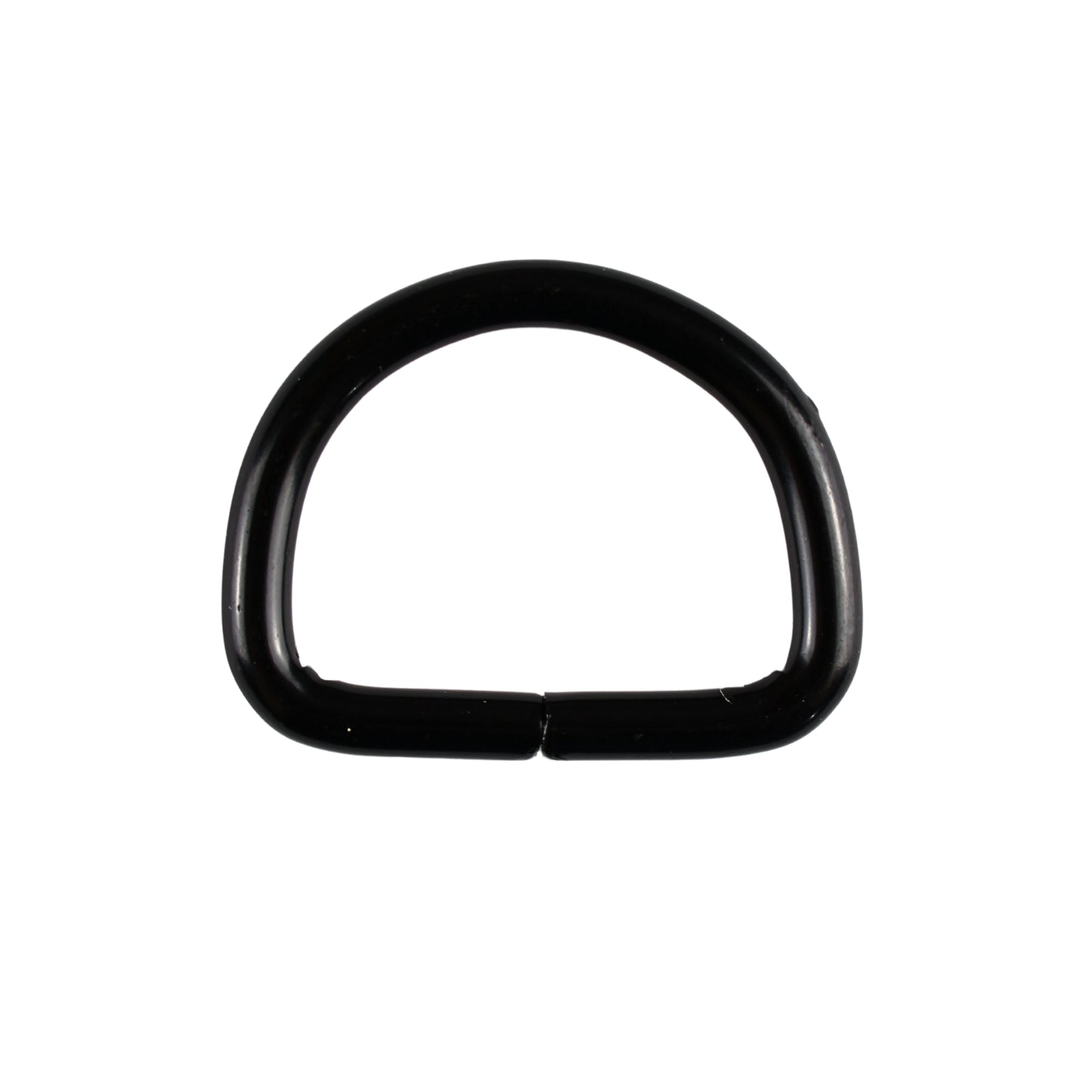 Kovový polokrúžok - 20/15/3 mm matná čierna 1 ks