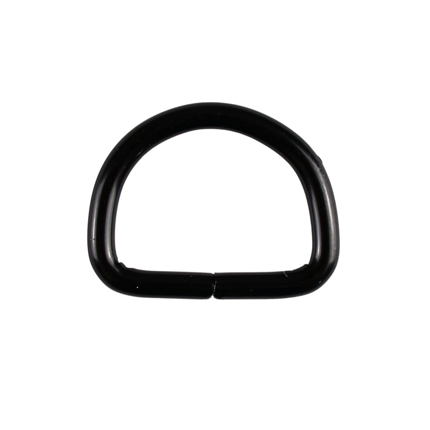 Kovový polokrúžok - 20/15/3 mm matná čierna 1 ks