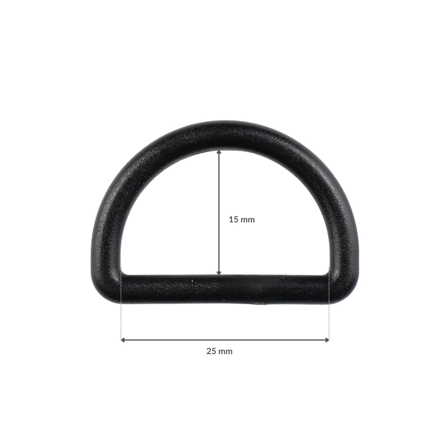 Plastikové polkrúžky - 25/15 mm čierne 1 ks
