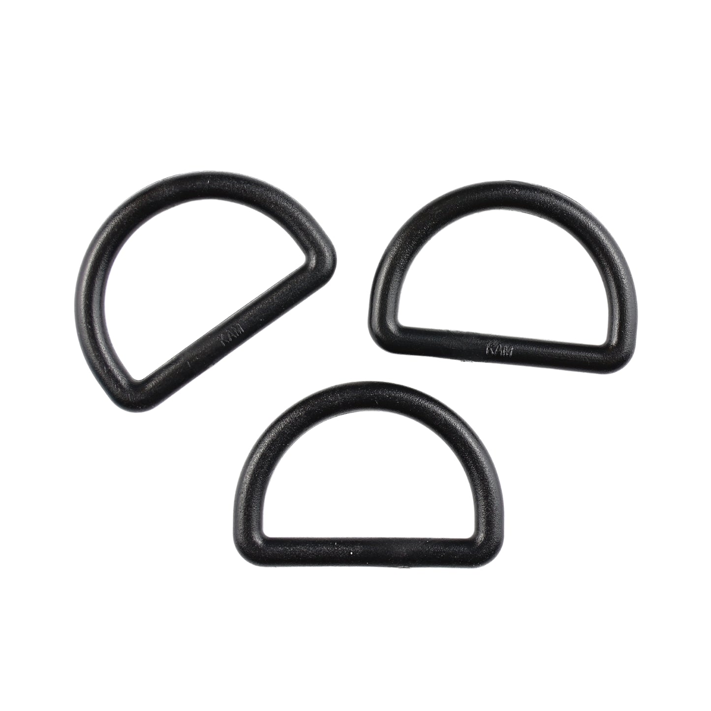 Plastikové polkrúžky - 25/15 mm čierne 1 ks