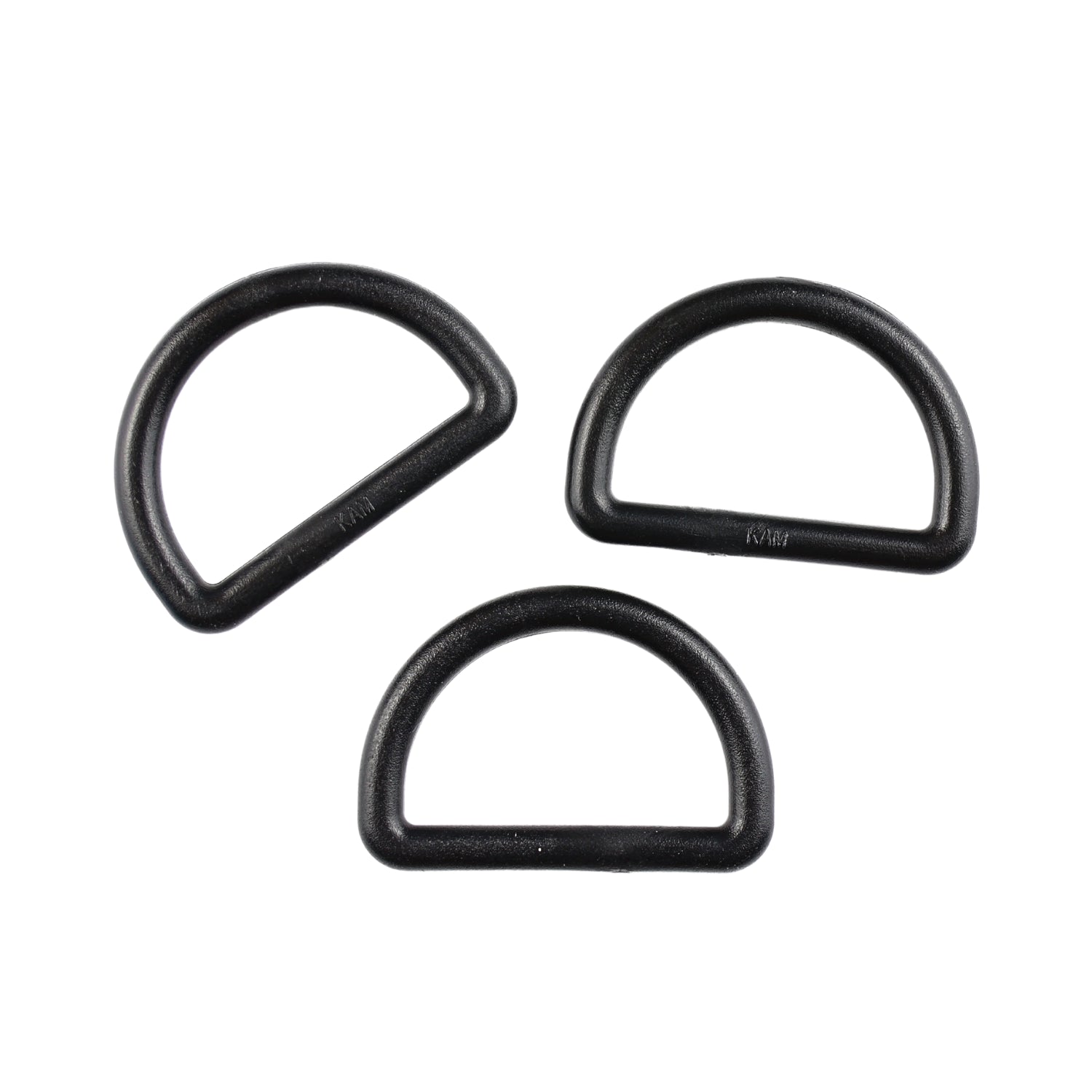 Plastikové polkrúžky - 25/15 mm čierne 1 ks