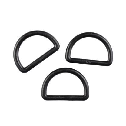 Plastikové polkrúžky - 25/15 mm čierne 1 ks