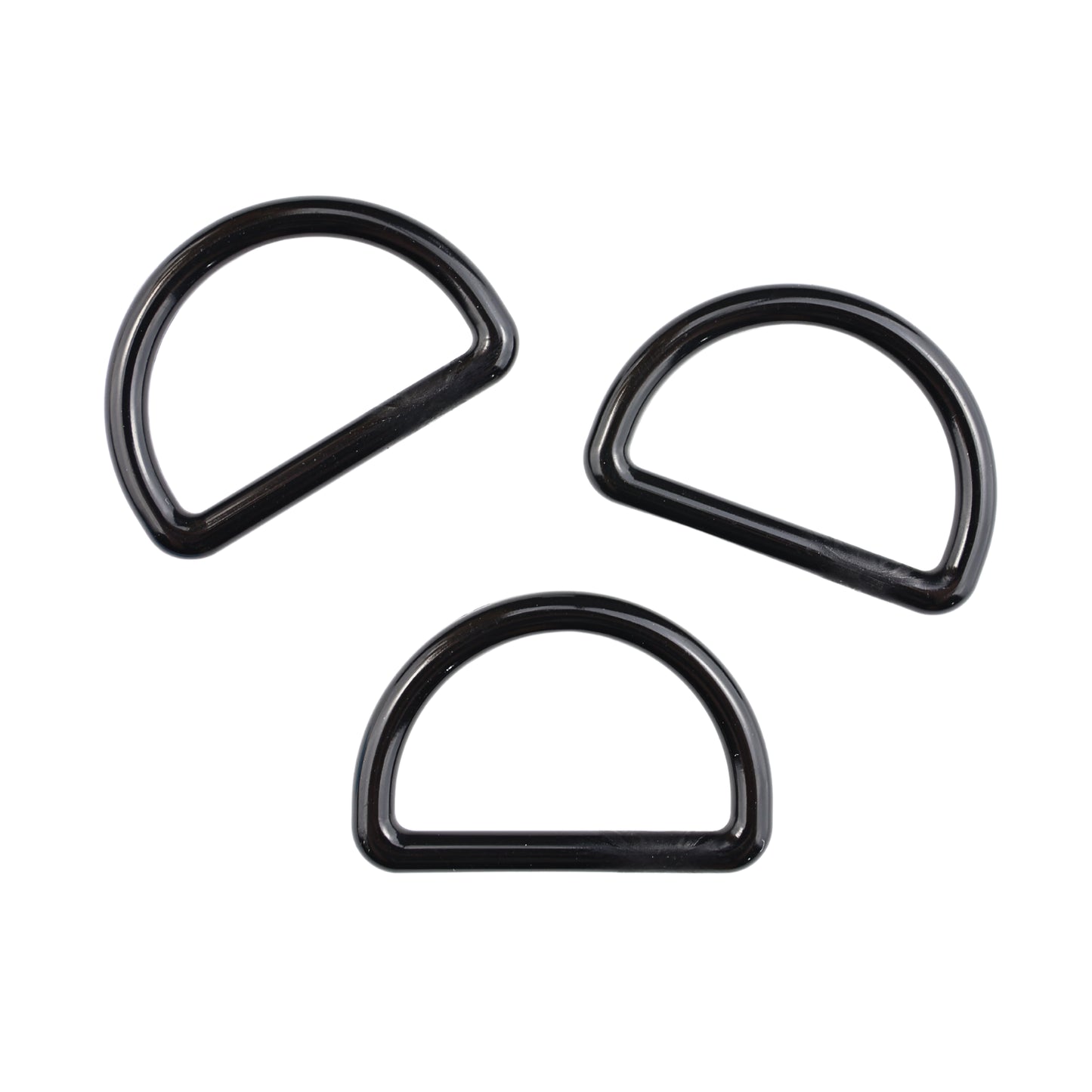 Plastikové polkruhy - 30/19 mm čierne 1 ks.