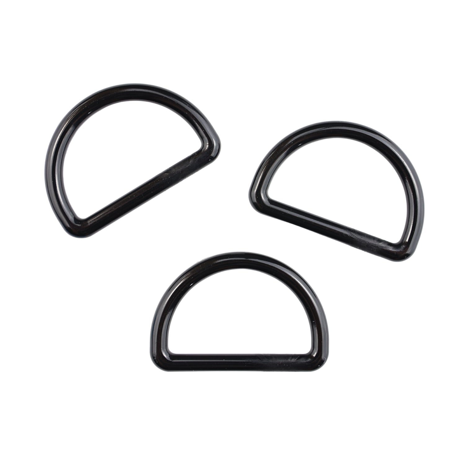 Plastikové polkruhy - 30/19 mm čierne 1 ks.