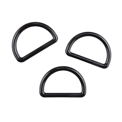 Plastikové polkruhy - 30/19 mm čierne 1 ks.