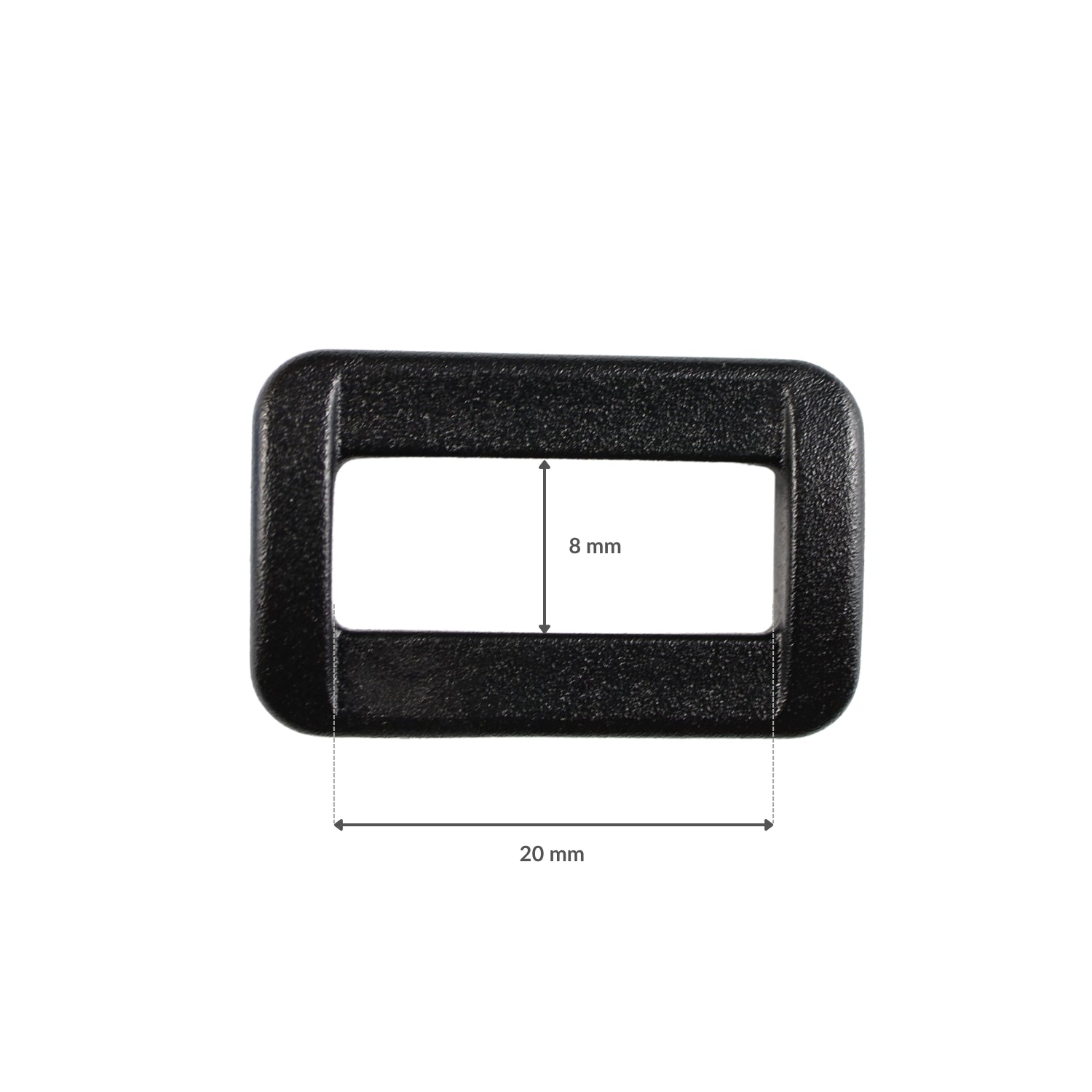 Plastiková pracka - 20/8 mm čierna 1 ks