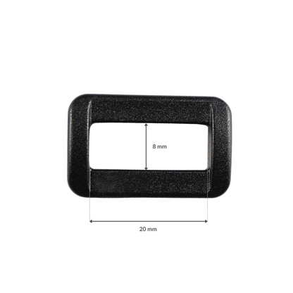 Plastiková pracka - 20/8 mm čierna 1 ks