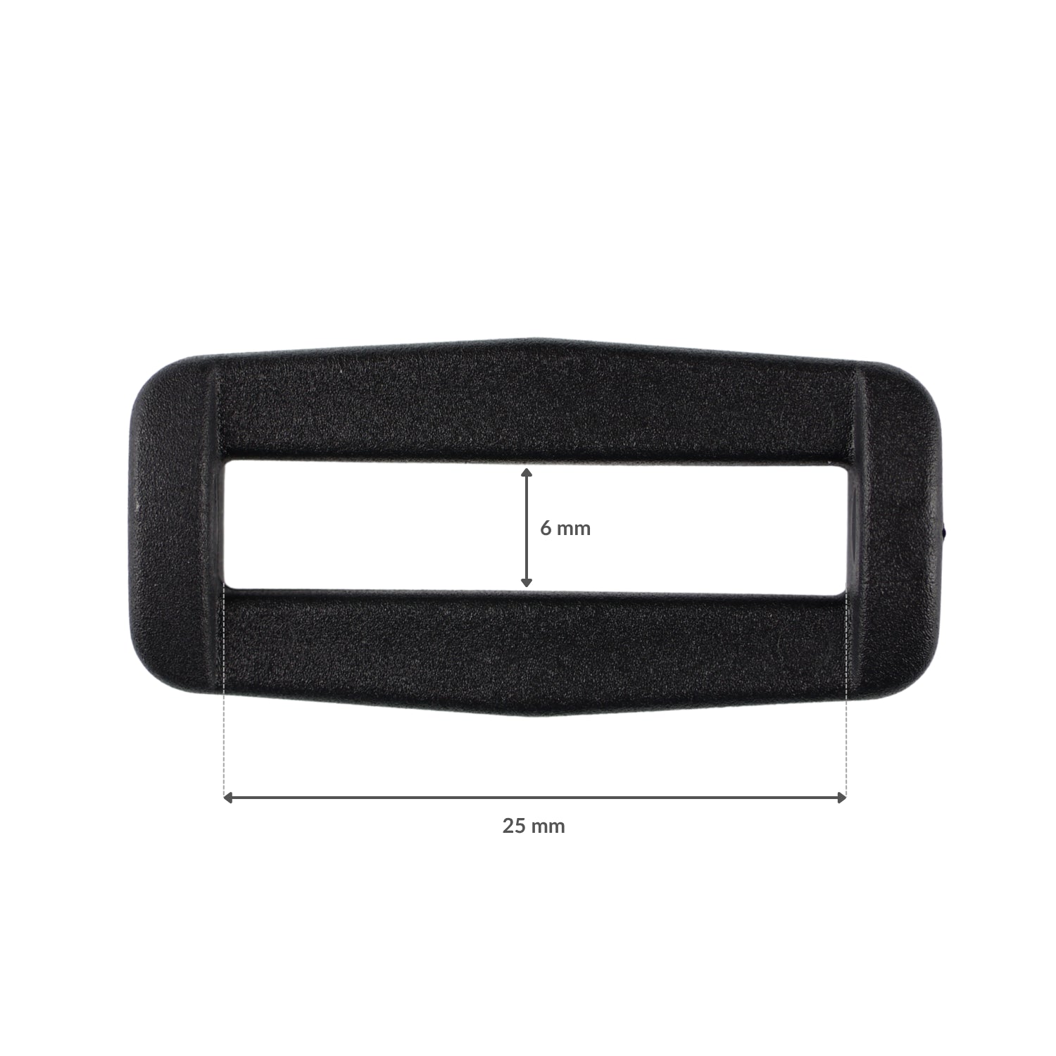 Plastiková pracka - 25/6 mm (a) čierna 1 ks.