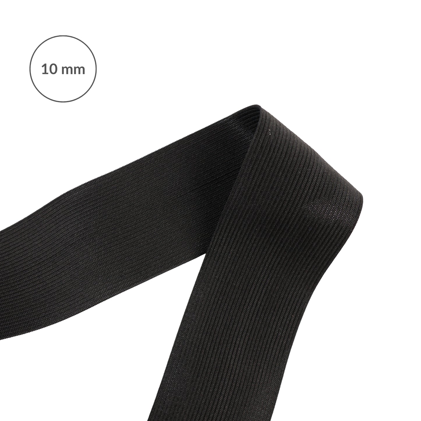 Elastická páska (guma) - 10 mm/1 m čierna