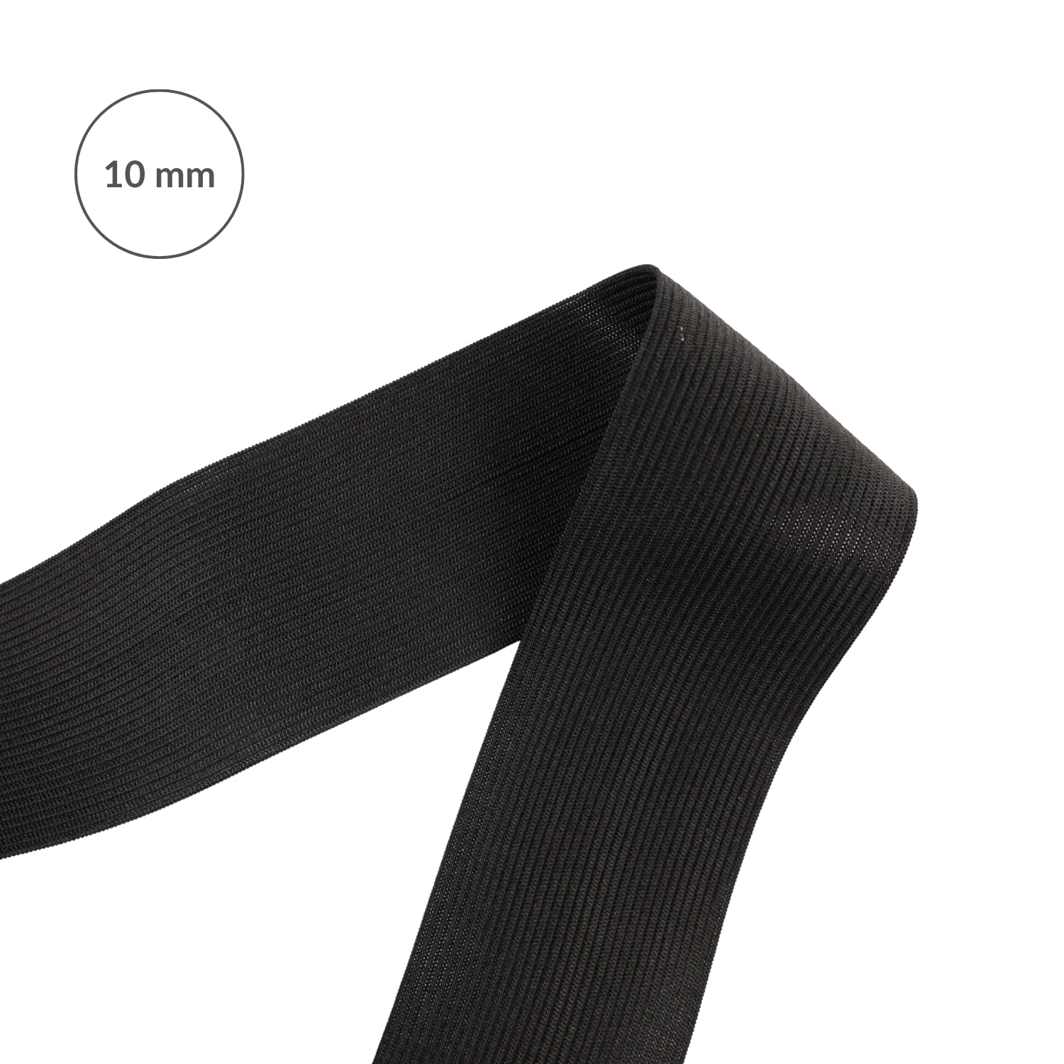 Elastická páska (guma) - 10 mm/1 m čierna