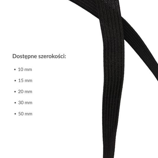 Elastická páska (guma) - 10 mm/1 m čierna