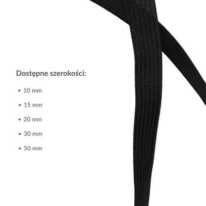 Elastická páska (guma) - 10 mm/1 m čierna