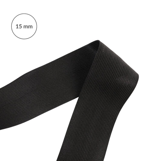 Elastická páska (guma) - 15 mm/5 m čierna