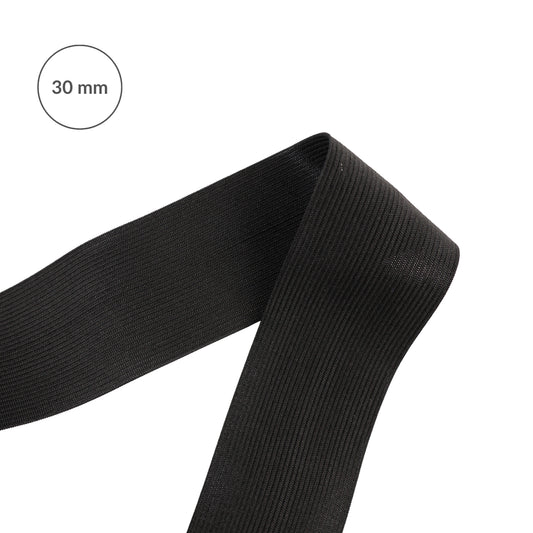 Elastická páska (guma) - 30 mm/1 m čierna