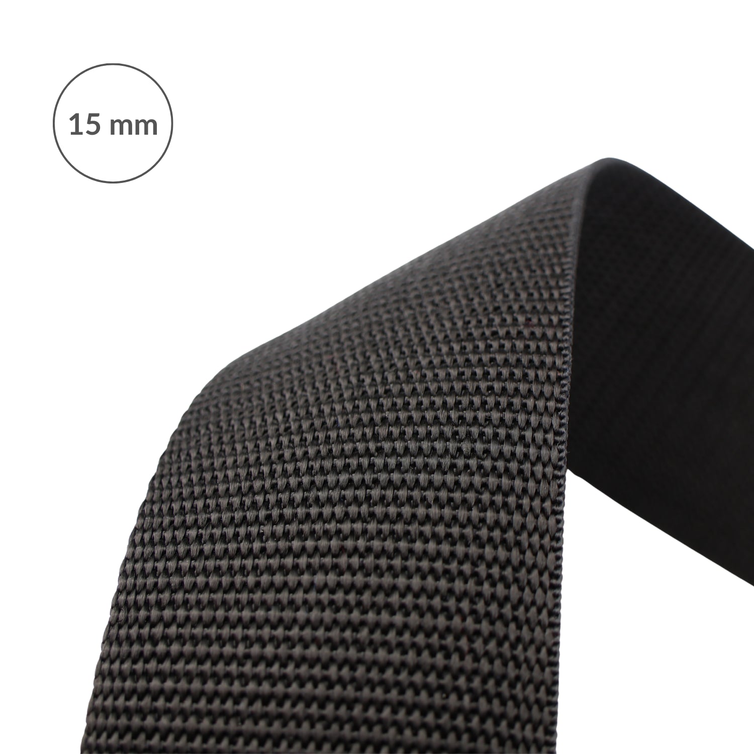 Nosný popruh - polypropylénový 15 mm/1 m čierny
