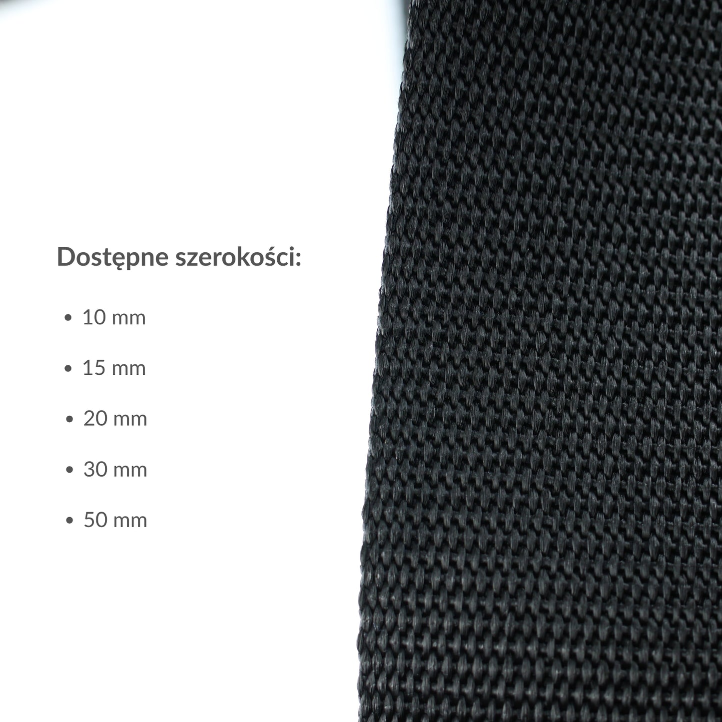 Nosný popruh - polypropylénový 15 mm/1 m čierny