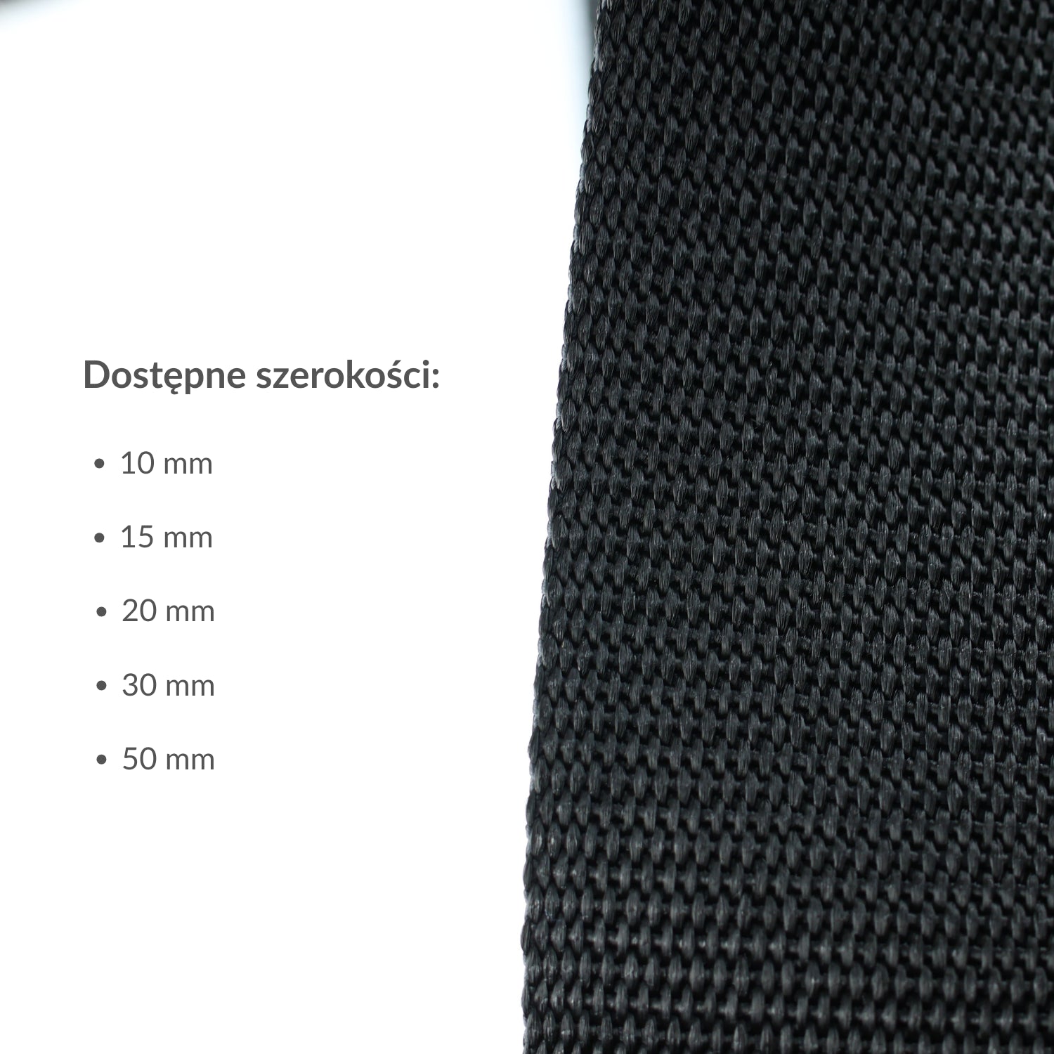 Nosný popruh - polypropylénový 30 mm/1 m čierny