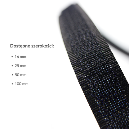 Páska na suchý zips - háčik 16 mm/1 m čierna