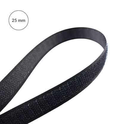 Páska na suchý zips - háčik 25 mm/1 m čierna
