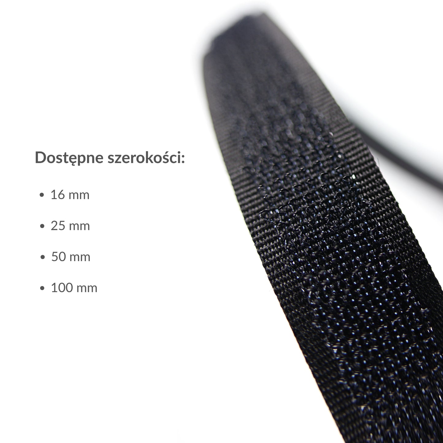 Páska na suchý zips - háčik 25 mm/1 m čierna