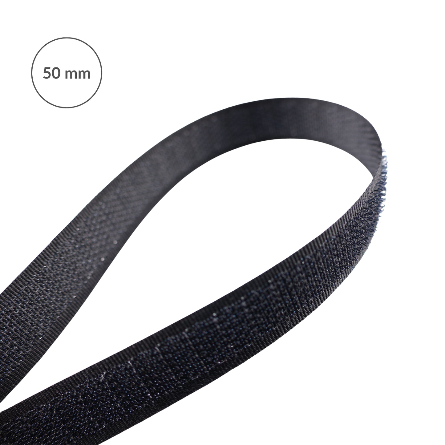 Páska na suchý zips - háčik 50 mm/1 m čierna