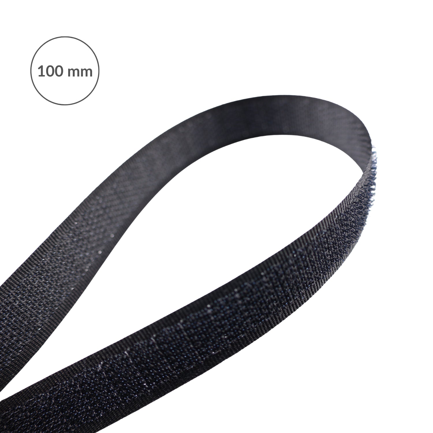 Páska na suchý zips - háčik 100 mm/1 m čierna